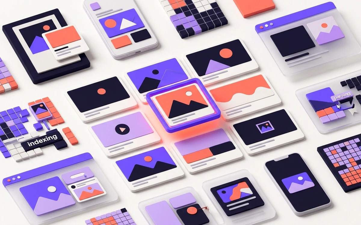 A search results grid of image thumbnails with one highlighted