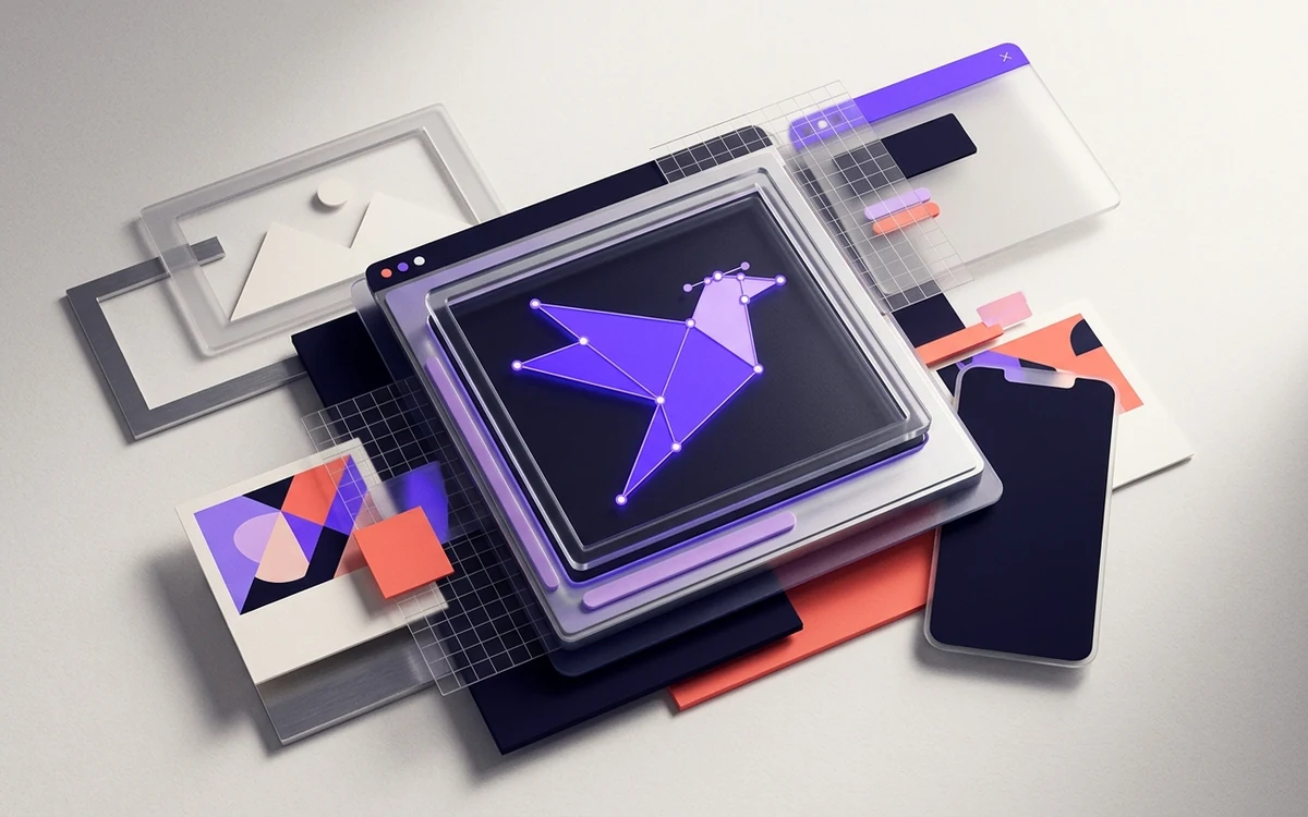 A vector shape with visible path nodes inside a protective frame