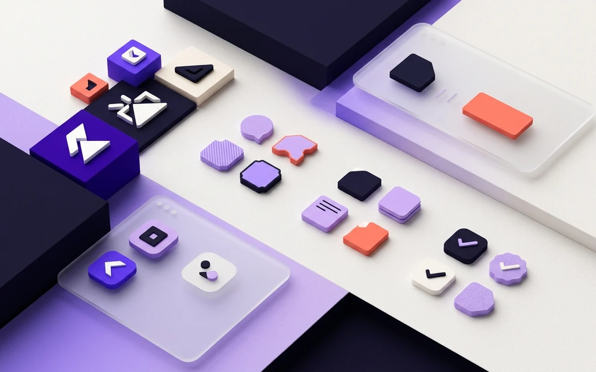 Abstract editorial illustration for Accessible Favicon Design: Contrast, Motion, and Meaning