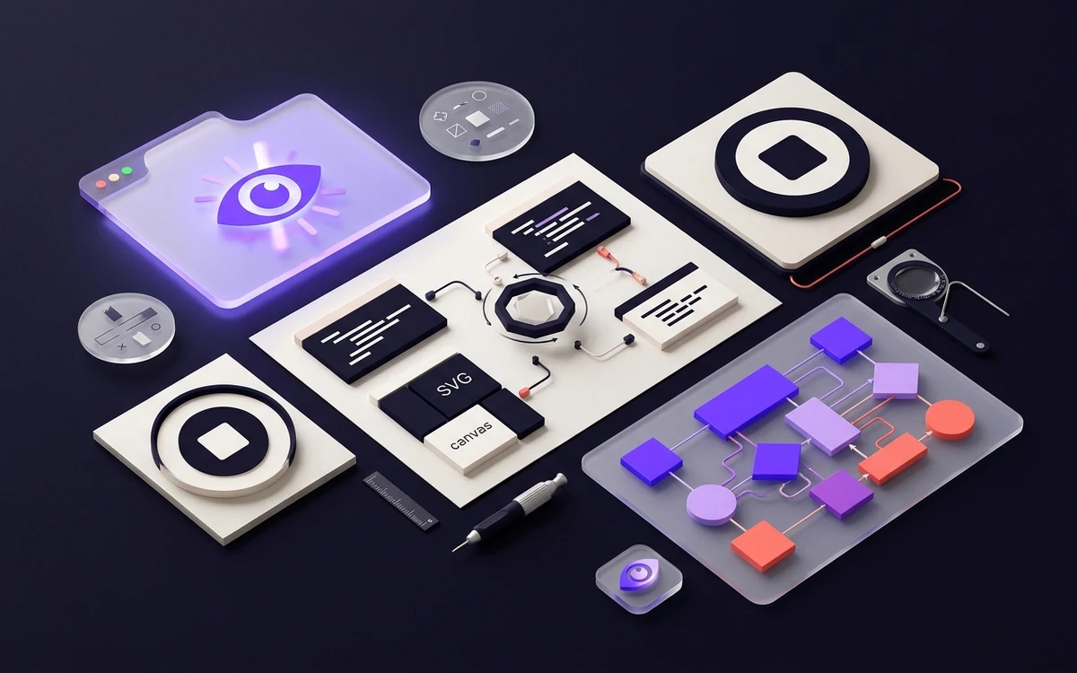 Abstract editorial illustration for Animated Favicons: Useful Status Signal or Gimmick?