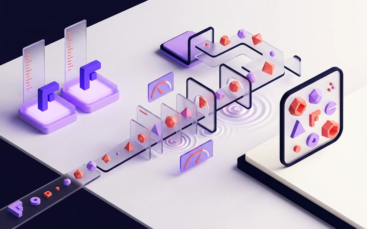 Abstract editorial illustration for Case Study: Replacing Legacy Favicon Files With a Lean Set