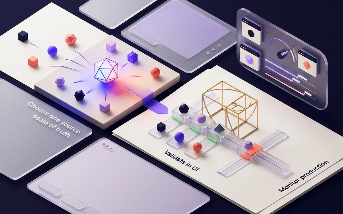 Abstract editorial illustration for Favicon API Automation: Deterministic Generation in CI/CD