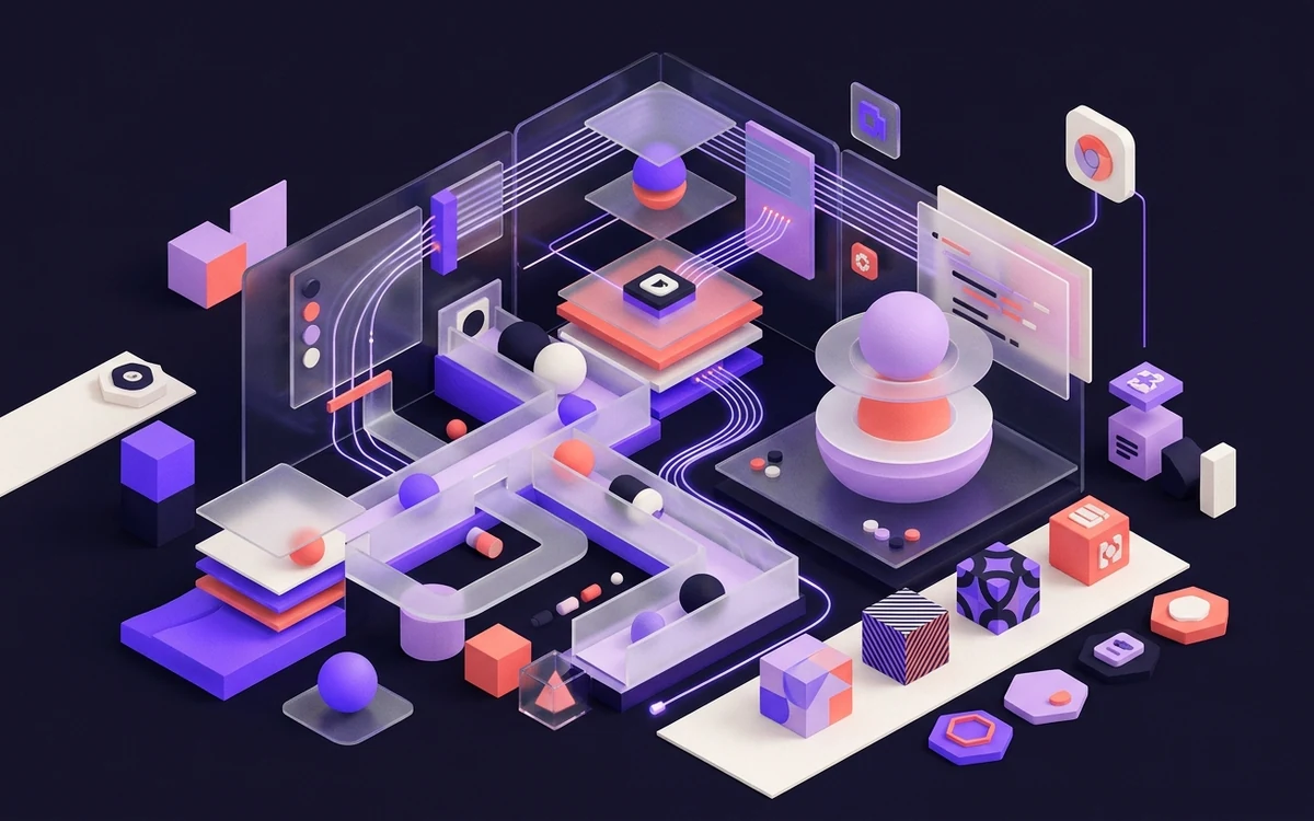 Abstract editorial illustration for Favicon HTML Link Tags: Complete Code Reference