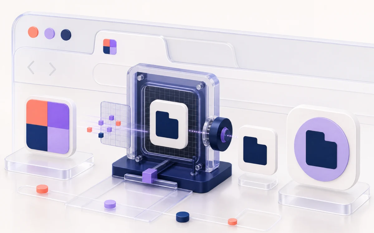 Abstract editorial illustration for Safari Pinned Tab Icons, SVG Masks and Touch Icons