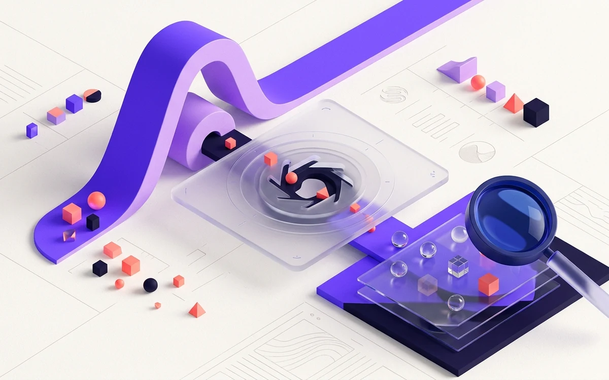 Abstract editorial illustration for How to Add a Favicon in Squarespace