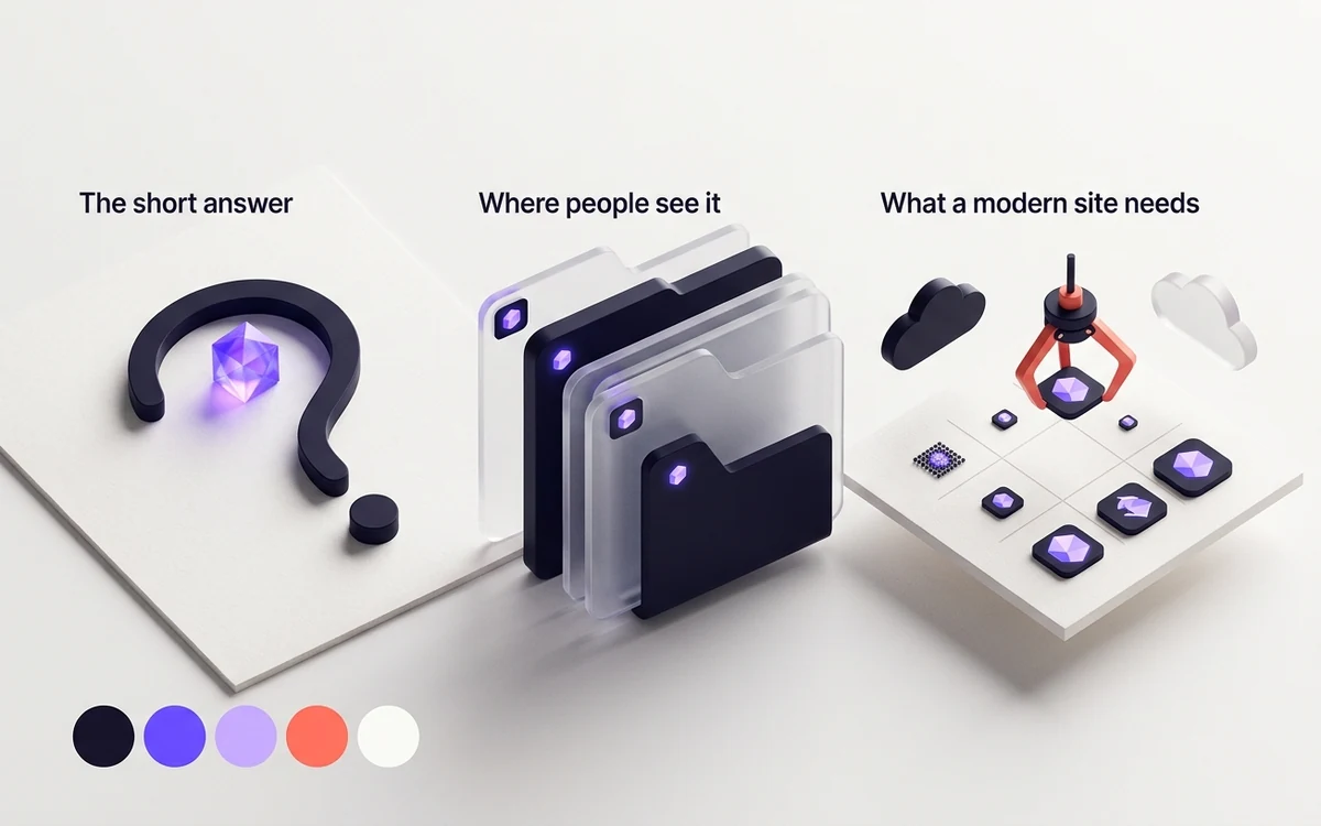 Editorial visual for What Is a Favicon? The Small Icon With a Big Job