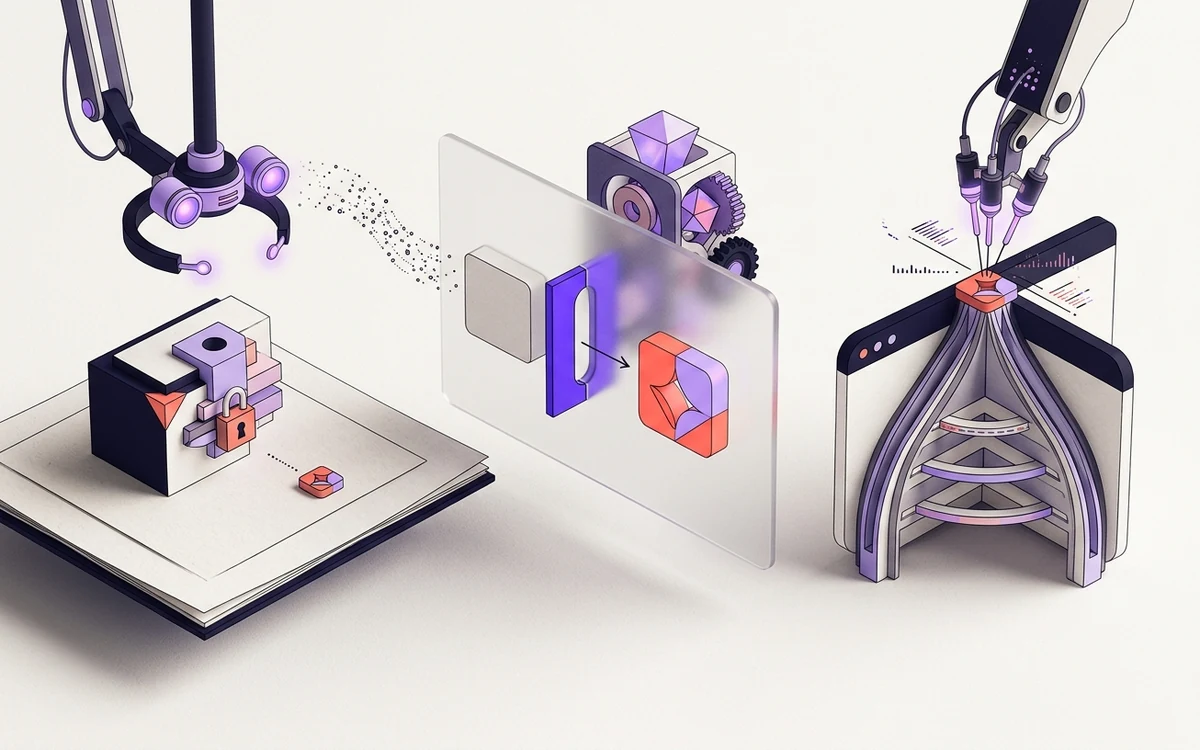 Abstract editorial illustration for How to Add a Favicon in Wix: Upload, Publish, Verify